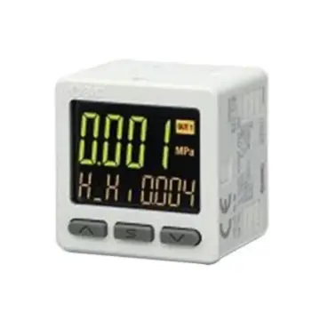 SMC high-precision digital pressure switch, ISE20-N-01-L, for positive pressure.