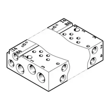 Festo air manifold, VABM-L1-10AW-M7-2, 566546