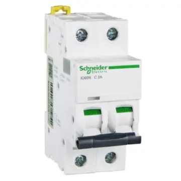 Schneider Electric miniature circuit breaker iC65N(A9) 2P 2A Type C, A9F18202
