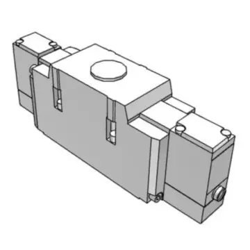 SMC solenoid valve, VFS4210-5EB, 2-position 5-way dual solenoid valve, non-insertion base plate.