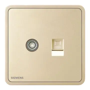 SIEMENS TV + Computer (Category 6) Socket, 5UH11783NC03, Sunrise Gold, Zita Series