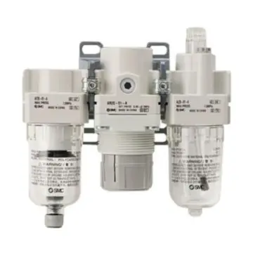 SMC triple unit, AC25-02C-B: air filter + pressure regulator + lubricator