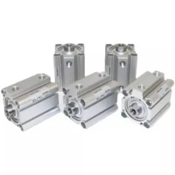SMC slim cylinder, CDQ2A100-125DCMZ, single-rod double-acting, threaded at both ends.