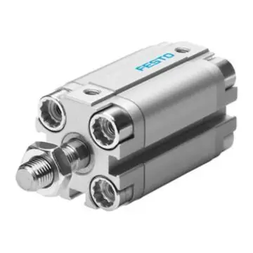 Festo compact cylinder, ADVU-12-10-A-P-A, 156587, double-acting basic type, piston rod end external thread.