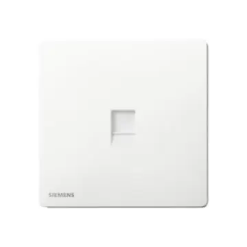 SIEMENS CAT6 single-unit computer socket, 5UH31713NC01, Matte White, from the Acus series.