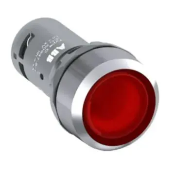 ABB CP series flat-top push button with illuminated metal ring, CP1-33R-01 10116176