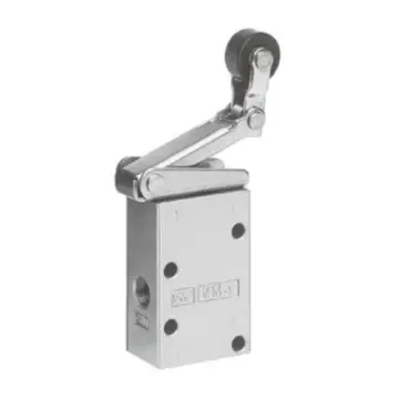 SMC 3-way mechanical control valve, VM430-01-02, mechanically operated, can be controlled by...