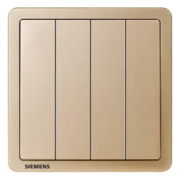 SIEMENS 10AX 4-position single-pole switch, 5TA14413NC03 Sun Gold, Adela Series