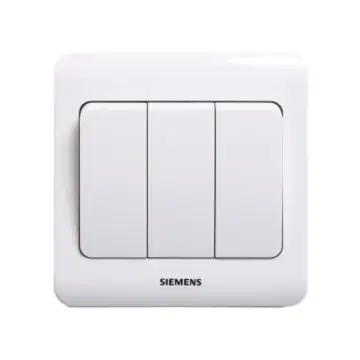 SIEMENS Vision Series Three-Position Double-Control Rocker Switch, 5TA02361CC1, Elegant White