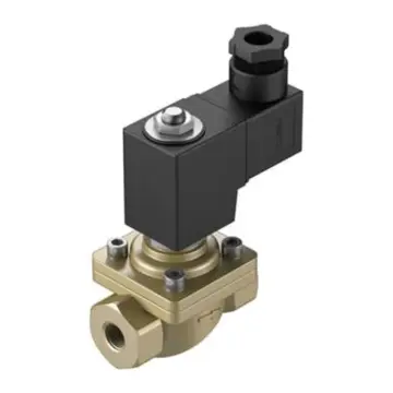 Festo 2-position 2-way solenoid valve, VZWF-B-L-M22C-G14-135-1P4-10, 1492110, forced pilot operation, normally closed.