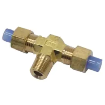SMC T-fitting, KFT06-01S, external thread, 90-degree directional piping on both sides, in multiples of 10.