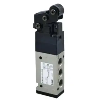 SMC mechanical valve, VZM550-01-01, roller lever type.