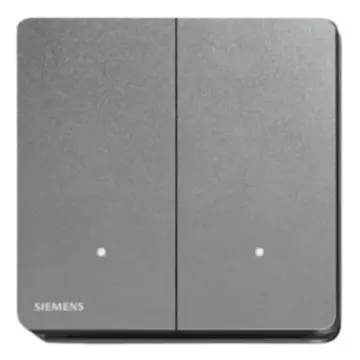 SIEMENS 2-way single-sided LED switch, 5TA81263NC05, Ruizhi series, gray.