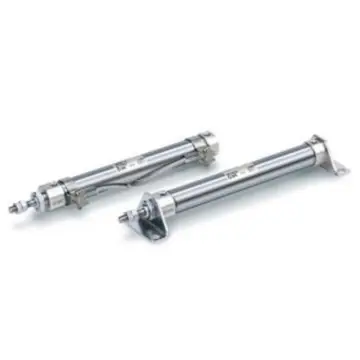 SMC standard cylinder, CJ2B10-20Z, single-rod double-acting, with cushioning.