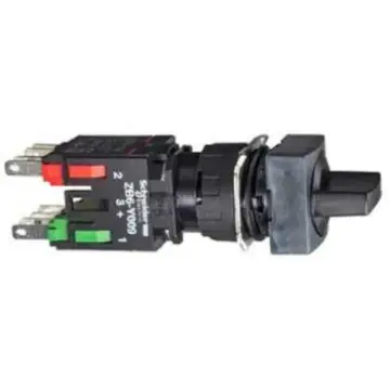 Schneider Electric XB6CD235B Square 3-position NO/NC 16 mm Selector Switch