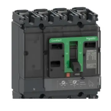 Schneider Electric NSX molded case circuit breaker, C10F6TM025 NSX100F 36kA AC 4P3D 25A TMD