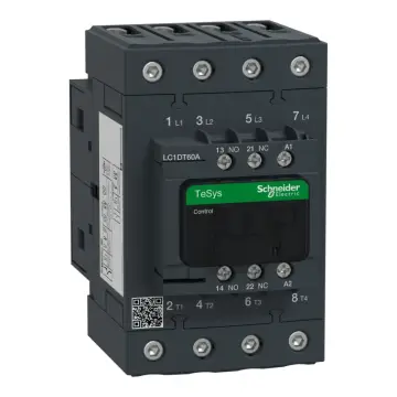 Schneider LC1DT60AM7 IEC contactor 60A 4P 220VAC open style