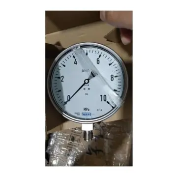 WIKA pressure gauge, 233.50.160, 0-10MPa, radial G1/2, liquid-filled shock resistant.