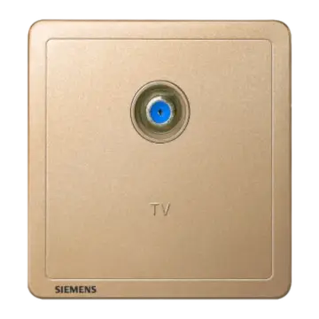 SIEMENS 51000MHz Wideband TV Socket, 5UH14323NC03 Sun Gold, Classic Adela Series