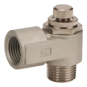 SMC metal elbow type speed control valve, AS2210-02