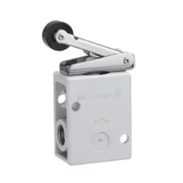 SMC mechanically controlled valve, VM220-02-01SA, side piping, roller lever type, 2-position 2-way, R1/4