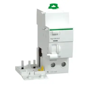 Schneider Electric miniature circuit breaker, Pro Vigi iC65 ELE 2P 63A 30mA AA9RCD1263A1, is a replacement for A9V57263.