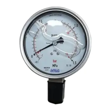 WIKA pressure gauge, 233.50.063, 0~16MPa, radial mounting, threaded interface specification: G1/4, filled with glycerin.
