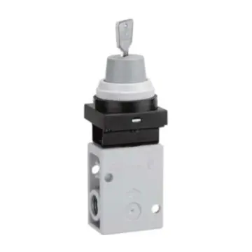 SMC mechanically controlled valve, VM220-02-36A, lockable (2-position), side piping, 2-way, R1/4