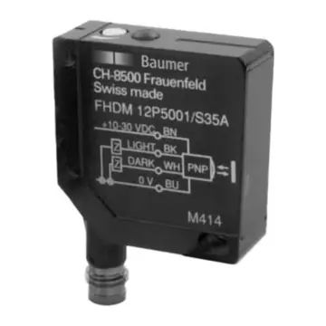 BAUMER background suppression diffuse reflection sensor, FHDM 12P5001/S35A
