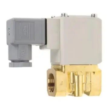 SMC direct-acting 2-way solenoid valve for water use, VX212AG, DIN socket DC24V, Rc1/8" connecting pipe, 2mm orifice.