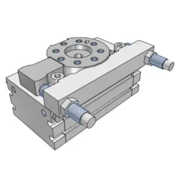 SMC rack and pinion type oscillating stage, MSQB10L2, cylinder diameter 15mm, connecting pipe size M5x0.8.