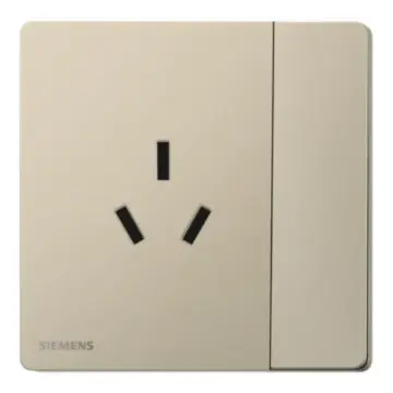 SIEMENS 16A Three-Pole Socket with Single-Pole Switch, 5UB31933NC04 Champagne Gold, Huichen Acus Series