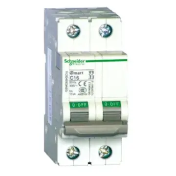 Schneider Electric Osmart 2P 16A Type C Miniature Circuit Breaker, OSMC65H2C16