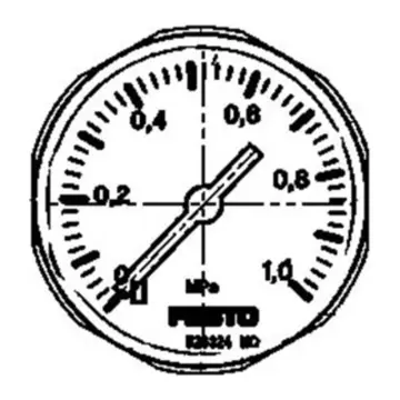 Festo pressure gauge, MA-27-1, 0-M5-MPA, 526324 M5, 0 to 1 MPa