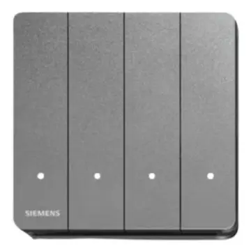 SIEMENS Quad Switch with Single LED, 5TA81463NC05, Ruizhi Series, Gray