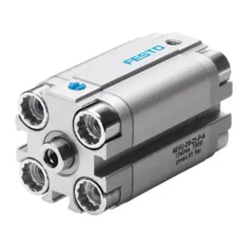 Festo compact cylinder, AEVU-12-10-P-A, 156931, single-acting basic type, internal thread on piston rod end.