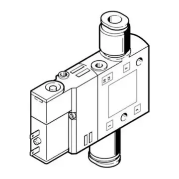 Festo 2-position 3-way single-electro-operated solenoid valve, CPE10-M1BH-3GL-QS-6, 196847, normally closed, internally pilot-operated.