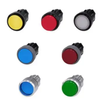 SIEMENS 3SU Flat-top Button Head with Illumination, 3SU1001-0AB30-0AA0 3SU10010AB300AA0