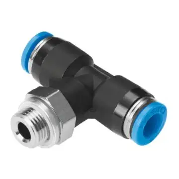 Festo T-type external thread quick-connect coupling, QST-G1/4-6, 186159 with external hexagonal socket.