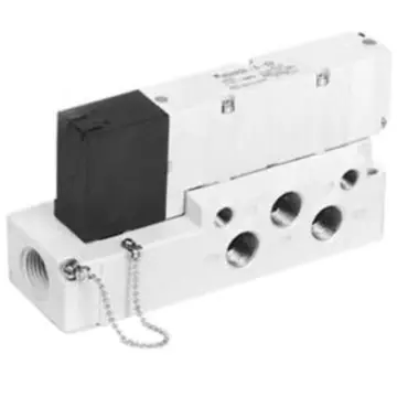 SMC VQC4000 Series 5-Way Solenoid Valve, Insert Type/Single Unit, Base Plate Piping Type (5-Way Solenoid Valve VQC4000/5000), VQC4400-51