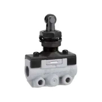 SMC mechanically controlled valve, VM130-01-06A, side piping, roller type, 2-position 3-way, R1/8