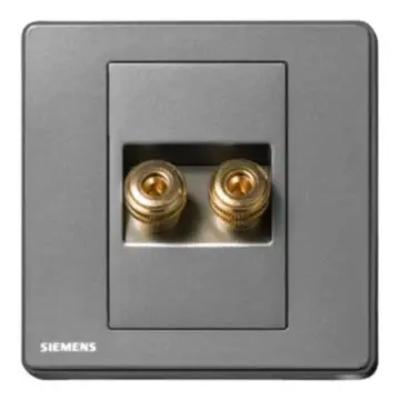 SIEMENS dual-terminal speaker jack, 5UH81813NC05, Ruizhi series, gray.
