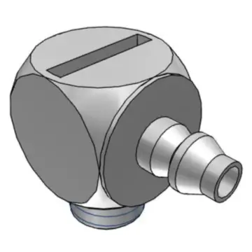 SMC miniature hose fitting, M-5ALU-4 hook elbow for hoses