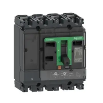 Schneider Electric NSX molded case circuit breaker, C10F6TM080 NSX100F 36kA AC 4P3D 80A TMD