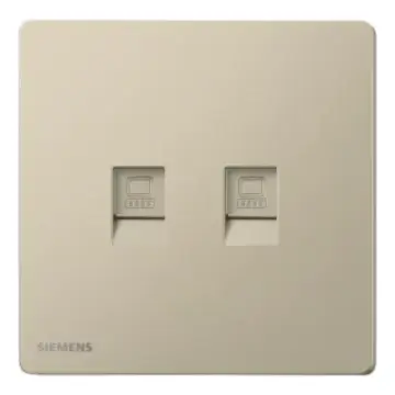 SIEMENS 2-outlet computer socket CAT6, 5UH31763NC04 Champagne Gold, Huichen Acus series