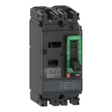 Schneider Electric NSX DC molded case circuit breaker, C16F2TM125 NSX160F 18kA DC 2P 125A TMD