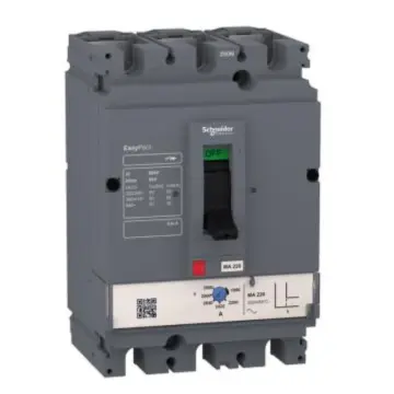 Schneider Electric 50KA Fixed Molded Case Circuit Breaker, LV525442 CVS250N MA220 3P3D Motor Protection