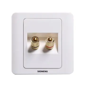 SIEMENS Vision Series Dual-Post Audio Socket, 5TG01171CC1, Elegant White