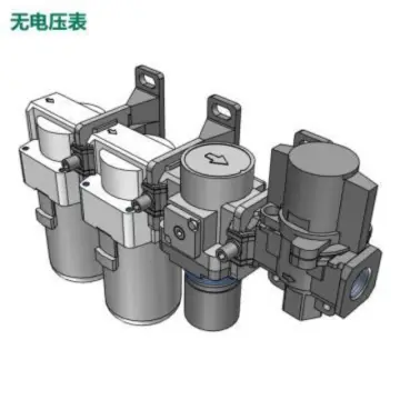 SMC triple unit, AC40C-04-V-B: air filter + pressure regulator + oil mist separator