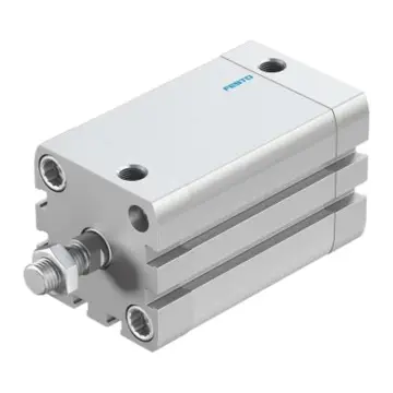 Festo compact cylinder, ADN-40-50-A-P-A ISO 21287, piston rod with external thread at the end, direct-acting type.